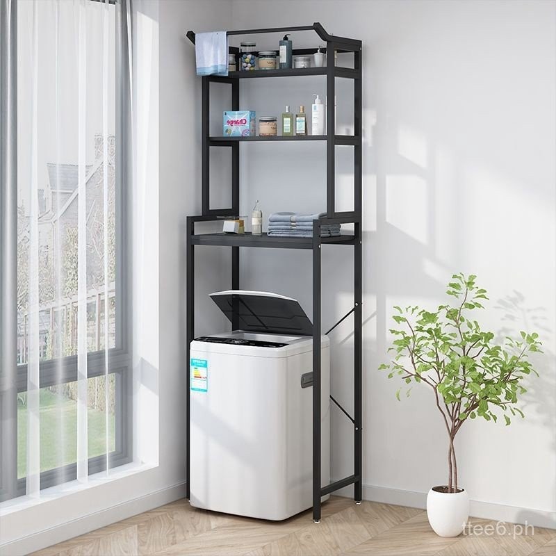 Washing Machine Rack Wave Wheel Storage Rack Flip-Top Balcony Toilet ...