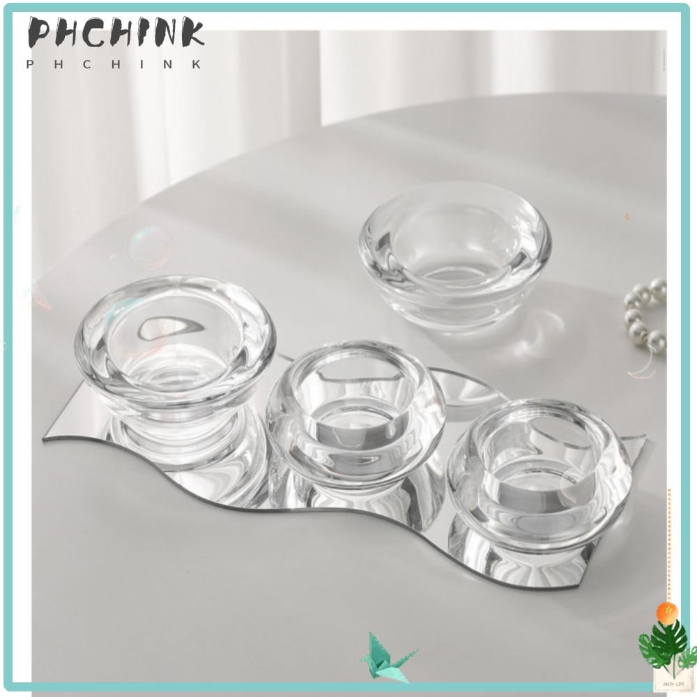 CHINK Wax Holder, Round Hollow Candlestick Cup, Romantic Bar Ornaments