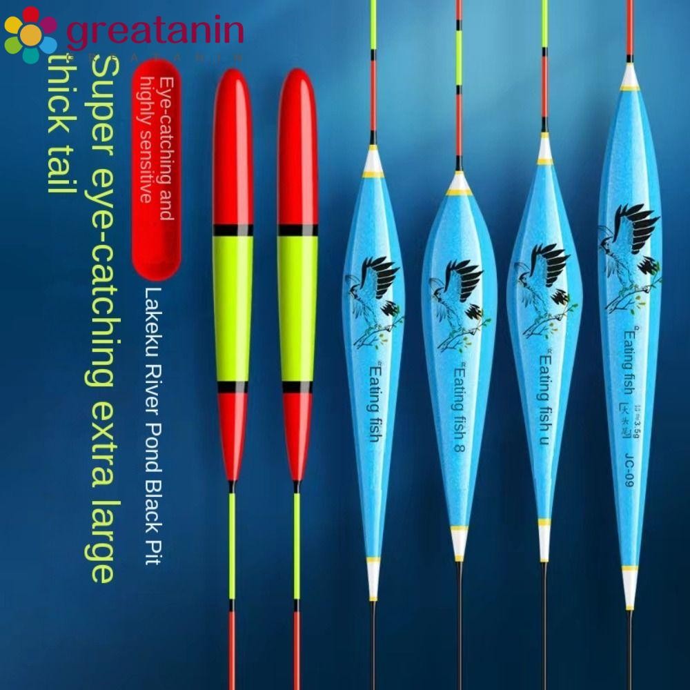 GREATANIN Floats Bobbers, Eye-catching triangle tail Indicator Fishing ...