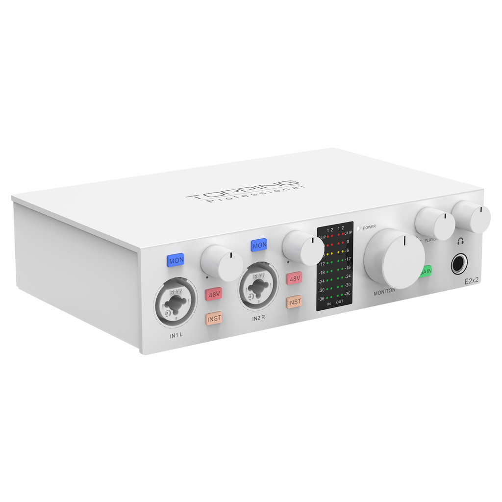 TOPPING E2x2 professional audio interface computer phone singing live ...