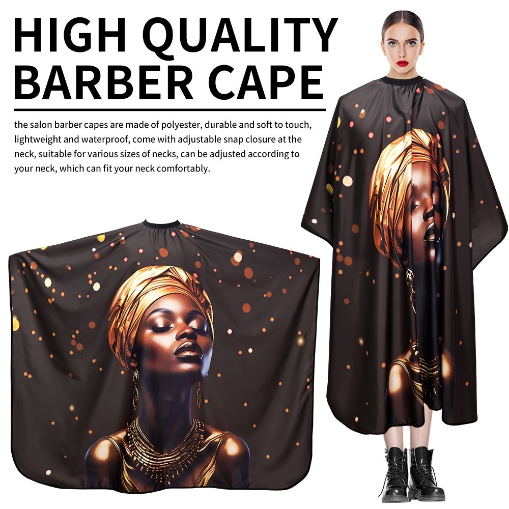Barber Cape Professional Salon Cape Hair Cutting Cape with Adjustable ...