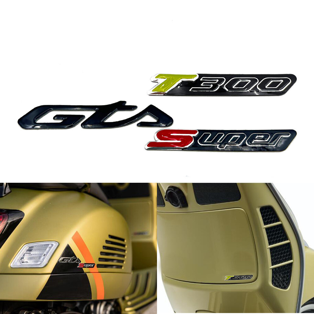 HEINMO Black Front Head Fairing Badge Sticker For Vespa GTS GTV LX LXV 125 150 250 300