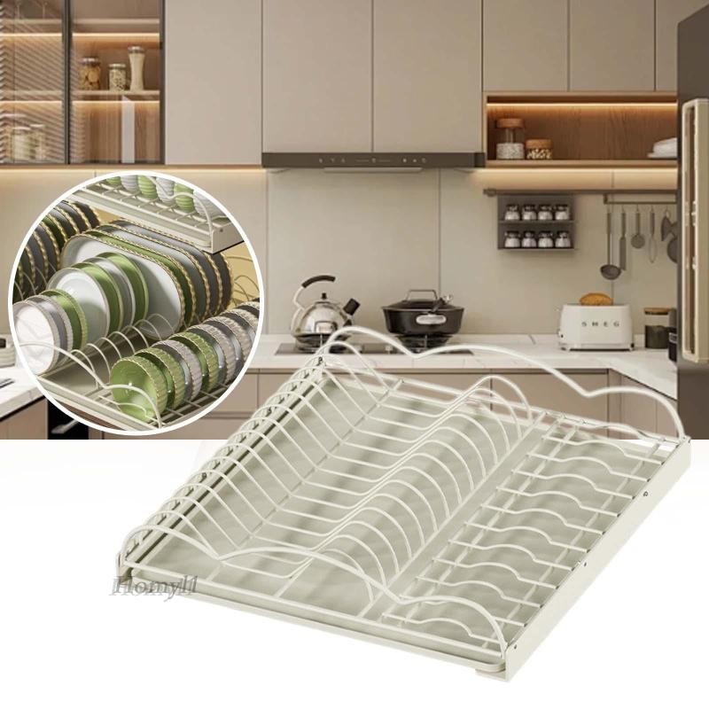 [Homyl1] Pull Out Dish Rack Slide Out Pantry Drawer for Pantry