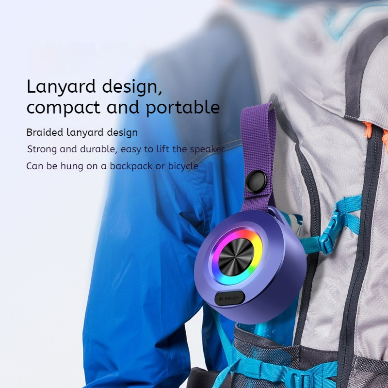 Outdoor Wireless Bluetooth Speaker RGB Light Mini Audio Waterproof ...