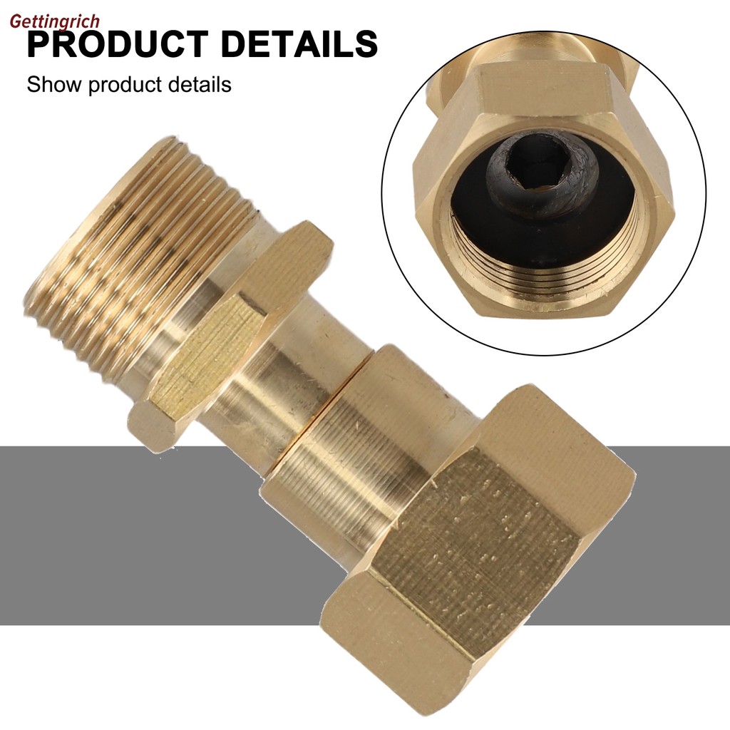 Pressure Washer Swivel Quick Connect 3/8" NPT Pressure Washer Swivel Fittings - 2 Pack 360° Anti-Twist Connectors, 4500 PSI 3/8 Npt Swivel Fitting