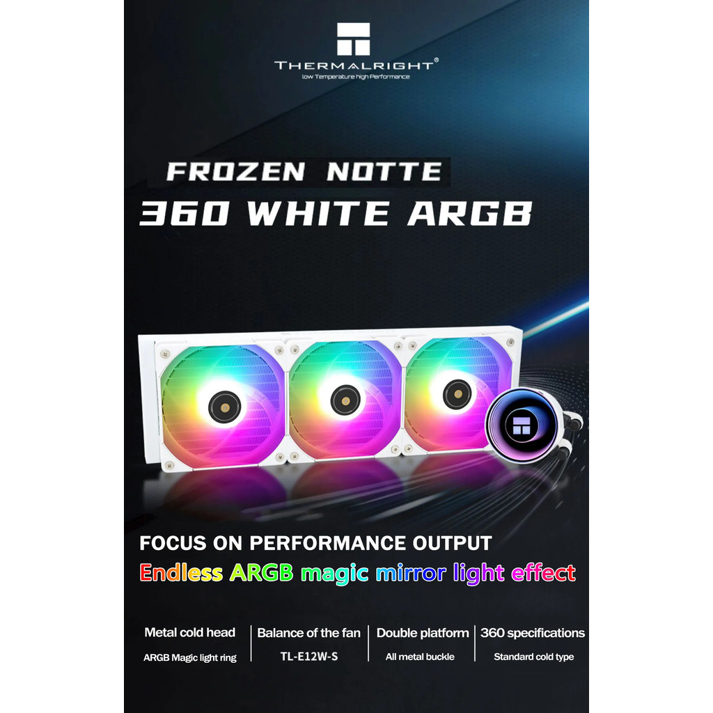 Thermalright Frozen Notte 360 ARGB integrated water cold radiator high ...