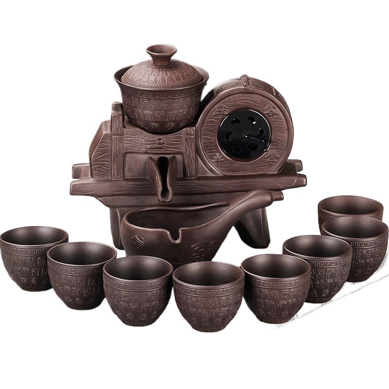 Zisha Automatic Tea Set suit Household High-end Lazy Teapot Kung Fu Tea ...