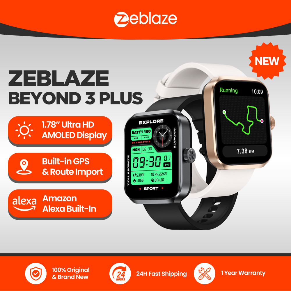 New Zeblaze Beyond 3 Plus GPS Smart Watch 1.78'' AMOLED Display Built ...