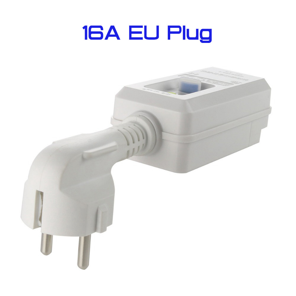 220V 240V 16A EU Plug GFCI Safety RCD Leakage Protection Socket Adaptor ...