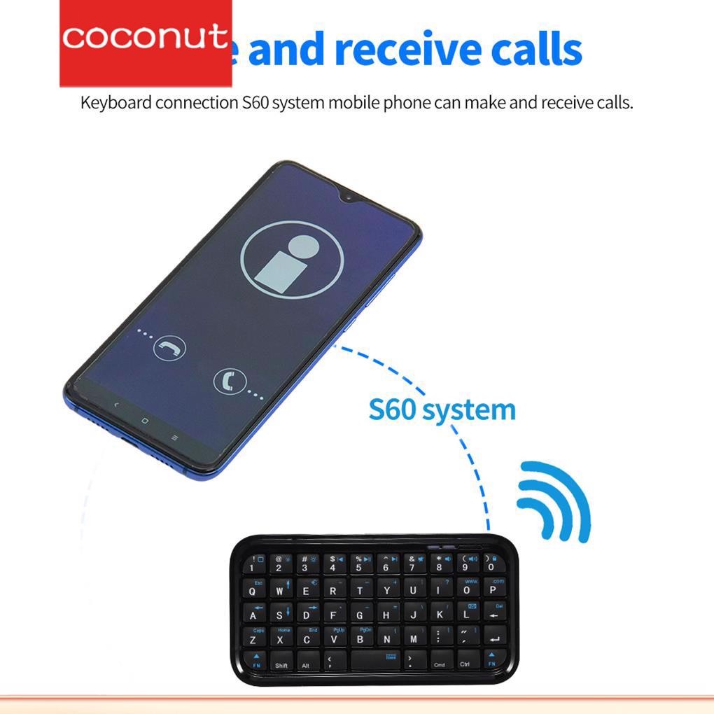 1/2/3 Wireless Keyboard Handheld Rechargeable Universal Small Receiver ...