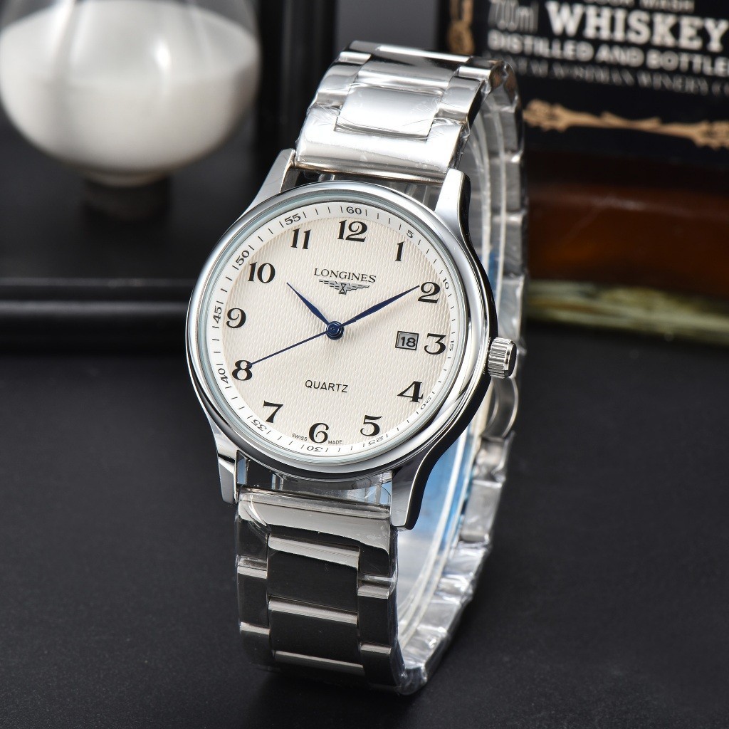 Longines LONGINES Date Display Stainless Steel Case Simple Fashion ...