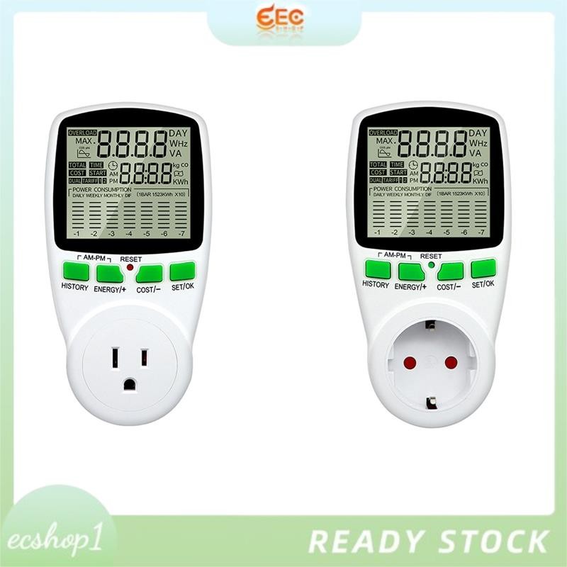 Digital LCD Energy Meter Wattmeter Wattage Electricity Kwh