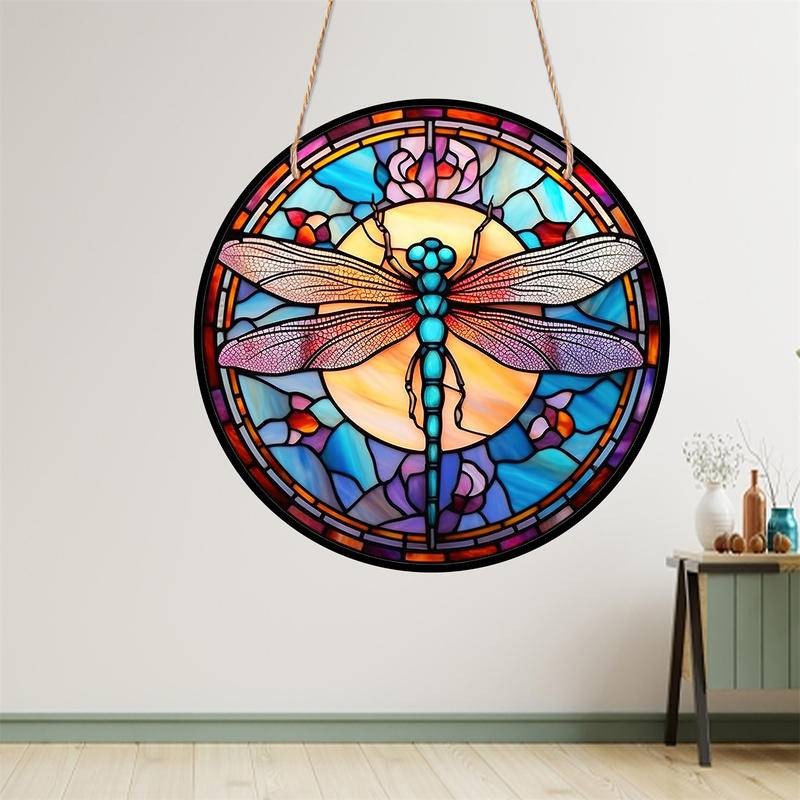 [Factory Direct Sale] Round Board Dragonfly Wall Decor Picture Decor