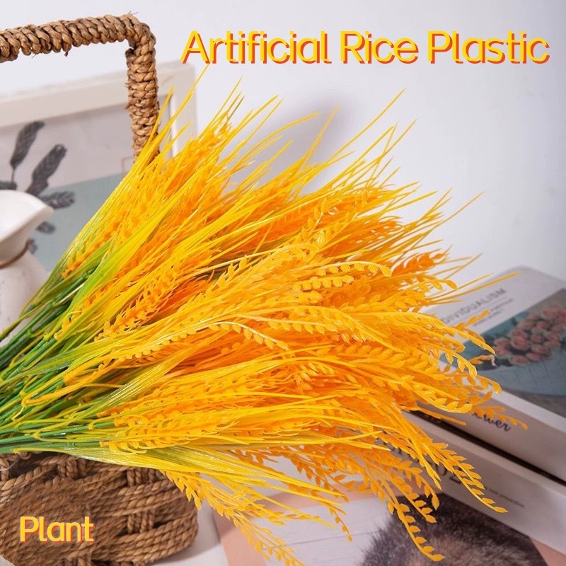 Artificial Rice Plastic Paddy Simulation Rice Wheat Grass Farmhouse DIY ...