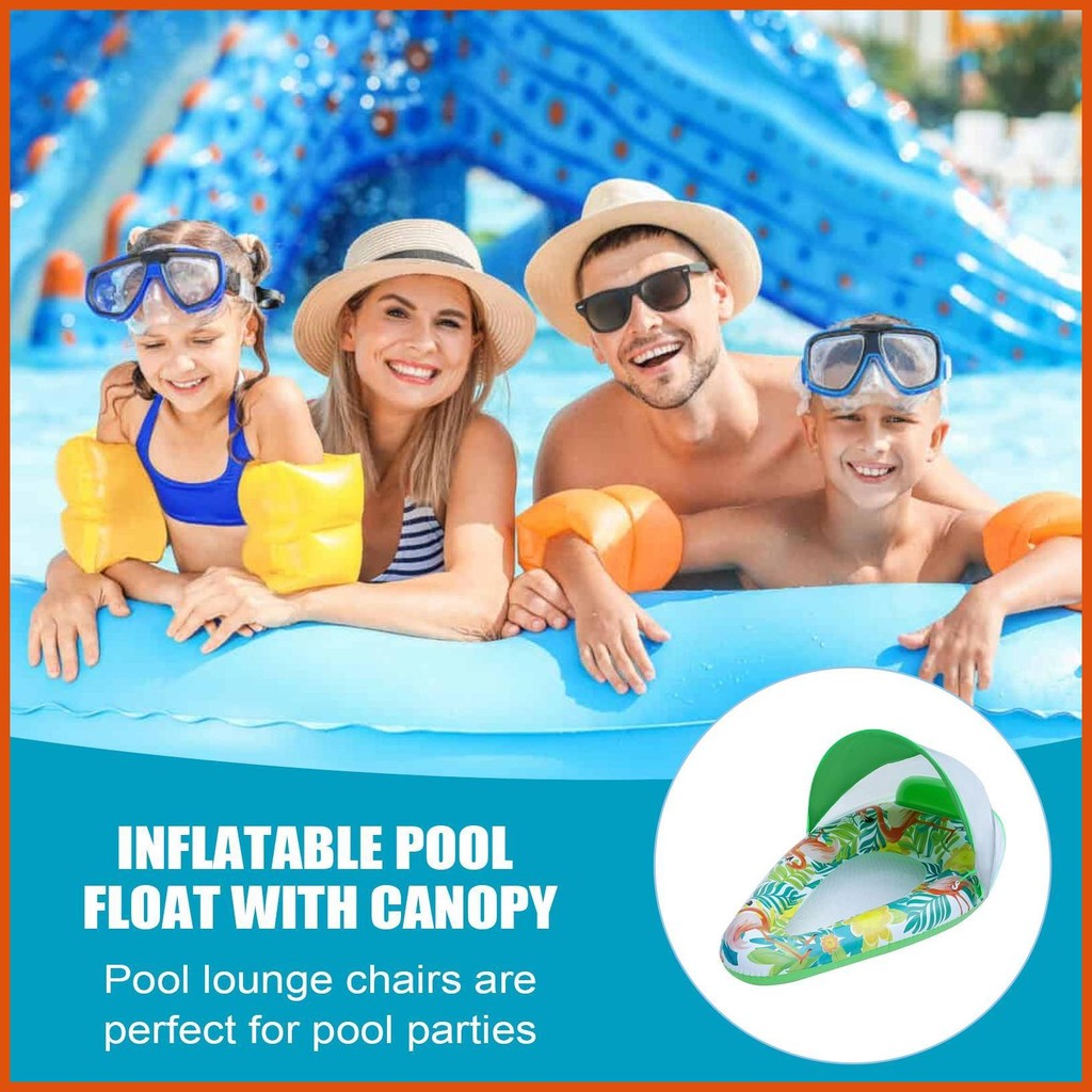 Pool Floats with Canopy Floating Canopy Inflatable Raft with Shade for ...