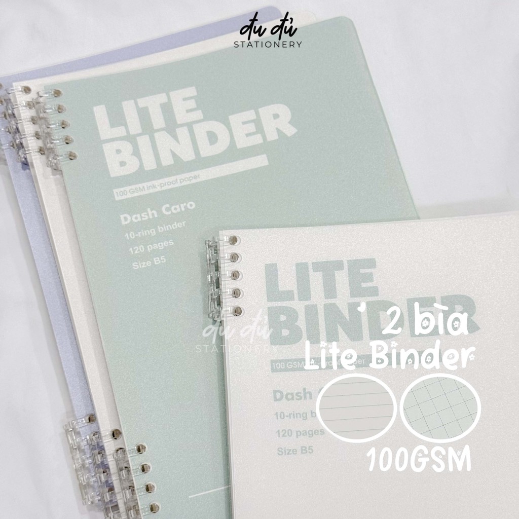 Lite Binder Caro Line Klong Notebook 2 Waterproof PP Cover 120 Pages ...