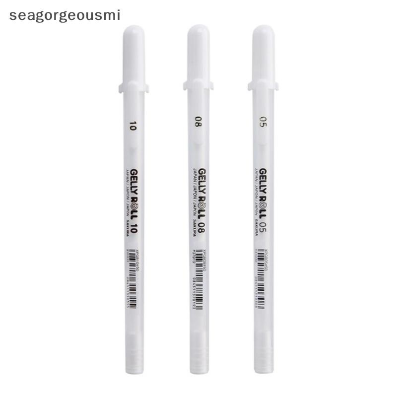 Seph Sakura Gelly Roll Gel Pen White Color 0.5mm 0.8mm 1.0mm High Light ...