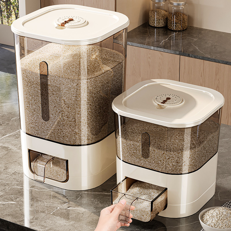 TB Rice Dispenser Storage Box Container Moisture-proof Food Grade ...