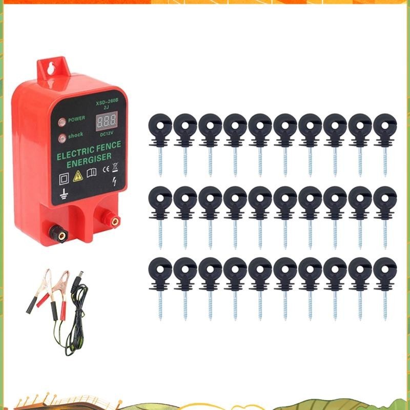 10KM Electric Fence Livestock High Voltage Pulse Controller Waterproof ...