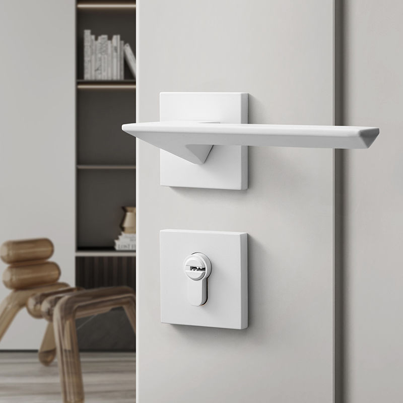 White Indoor Door Lock Universal Split Household Lock Simple Bedroom ...