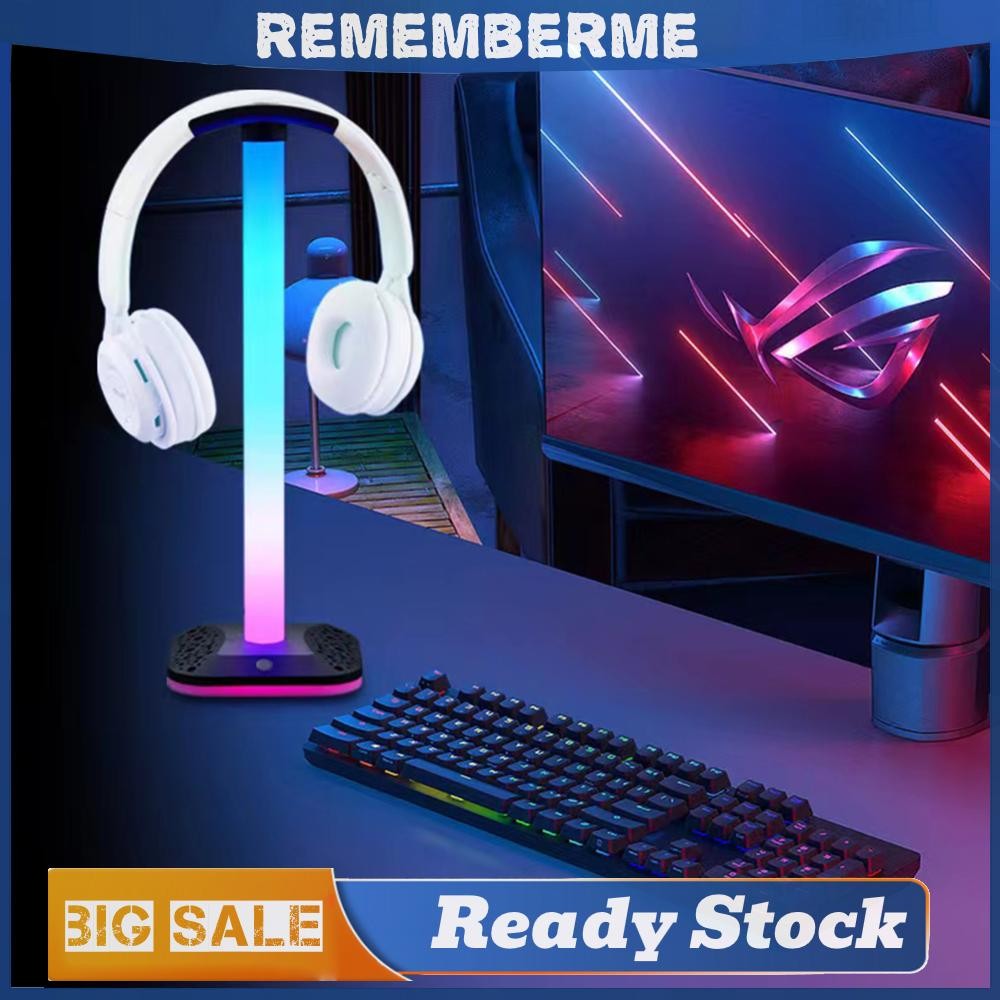 RGB Light Desktop Headphone Stand Anti Slip USB Support Over Ear ...