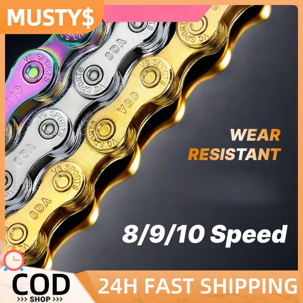 VG Sports Bicycle Chain 8 9 10 Speed Silver Gold Rainbow MTB Mountain
