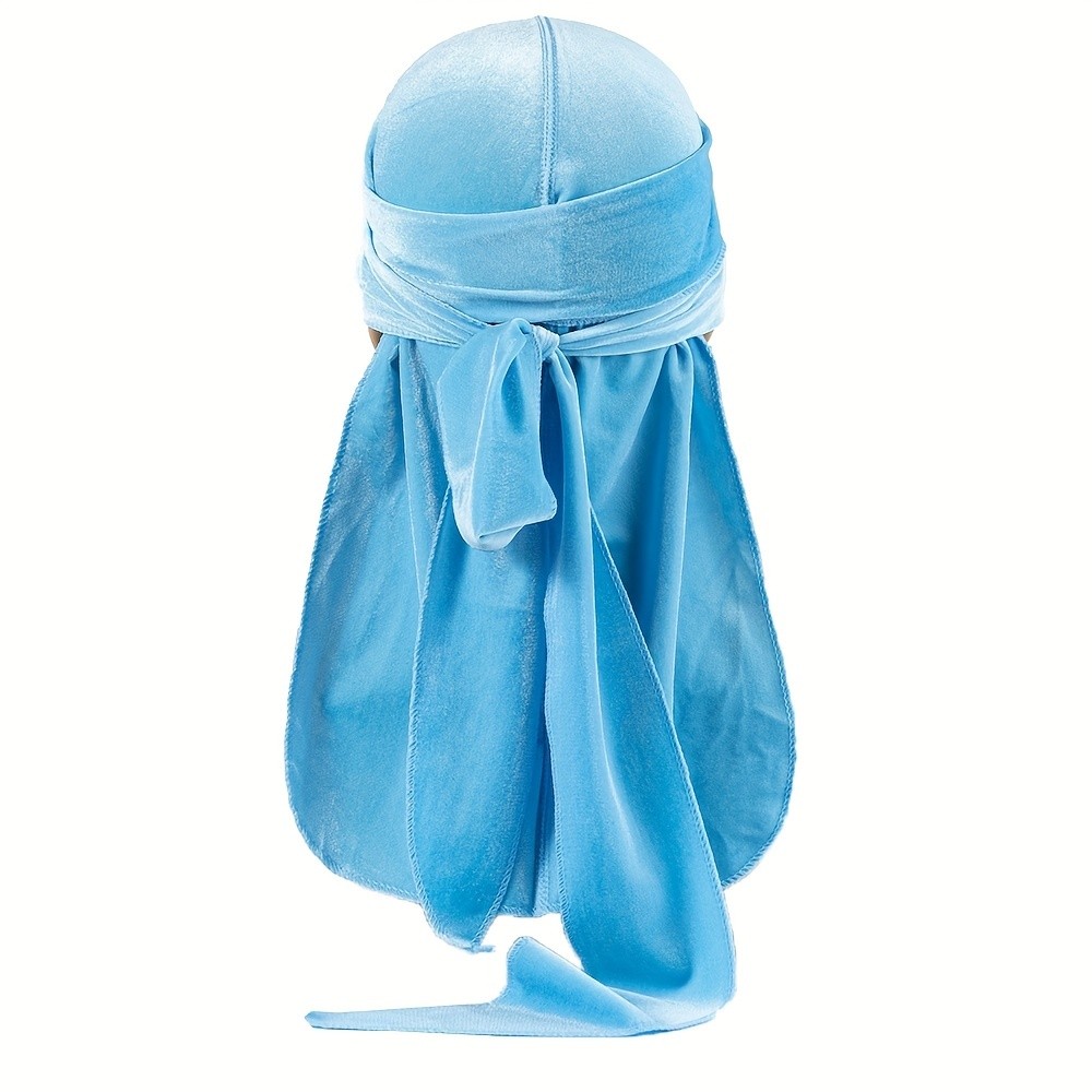 Velvet Durags For Men Long Tail Doo Rag Velvet Men Du Rag Bandana Shiny ...