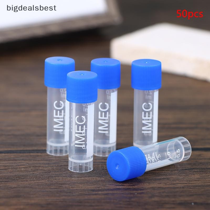 BDB 50Pcs 1.8ml(2ml) Plastic Graduated Cryovial Plastic Test Tube