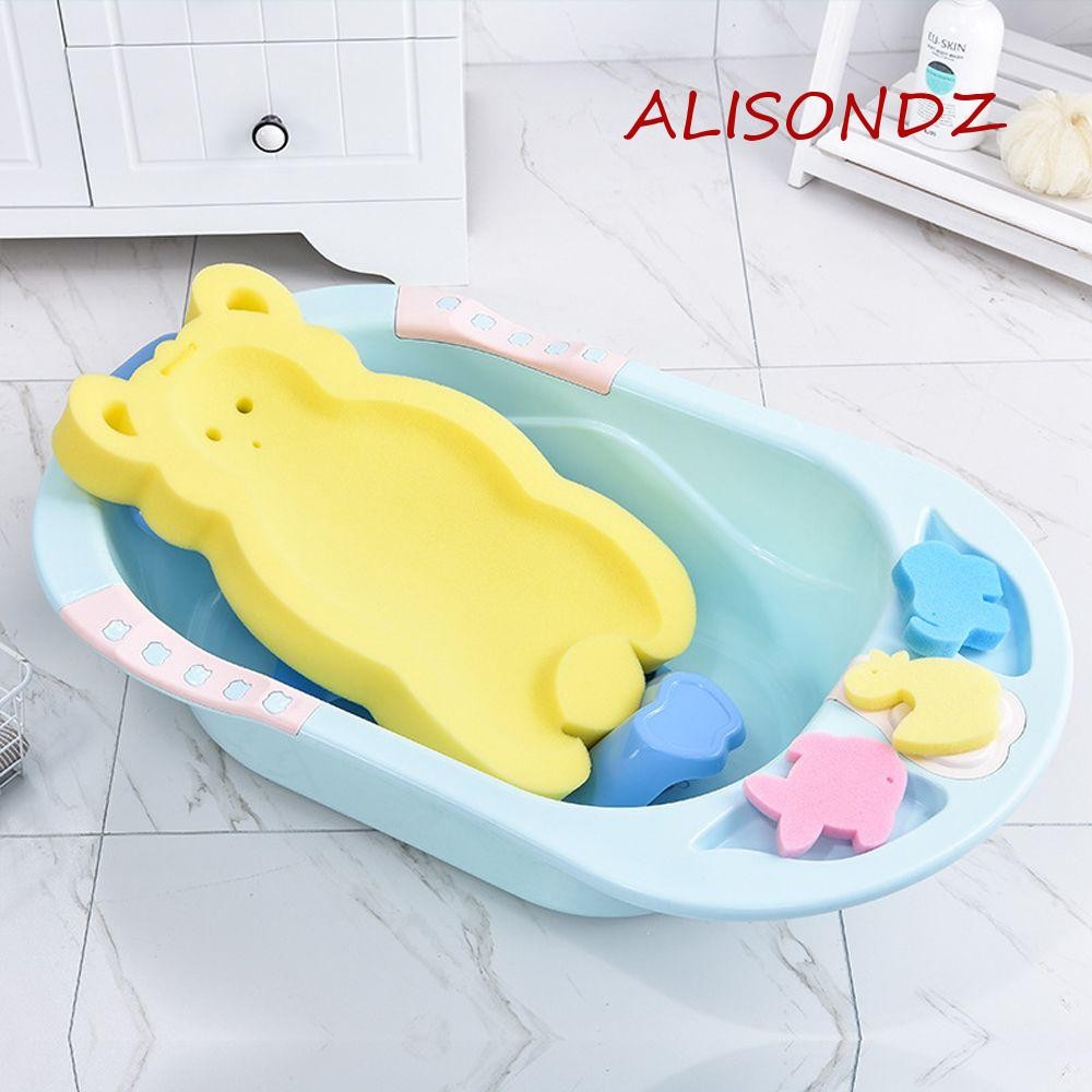 ALISONDZ Baby Bath Cushion For Infant Cute Bear Sponge Security Foam