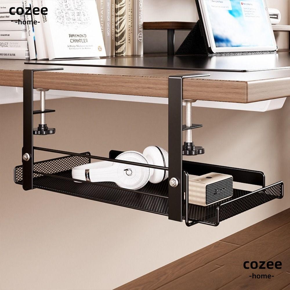 COZEE Cable Management Tray, No Drill Under Desk Cable Organizers, Tray ...