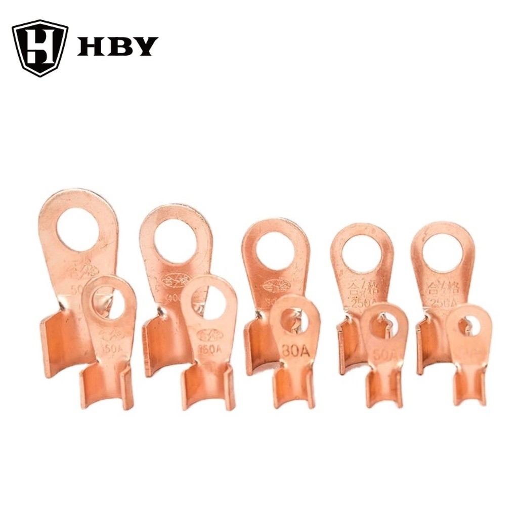 Pure copper ring Lug Terminals OT10 20 30 40 50 60 80 100 to 500A Wire ...