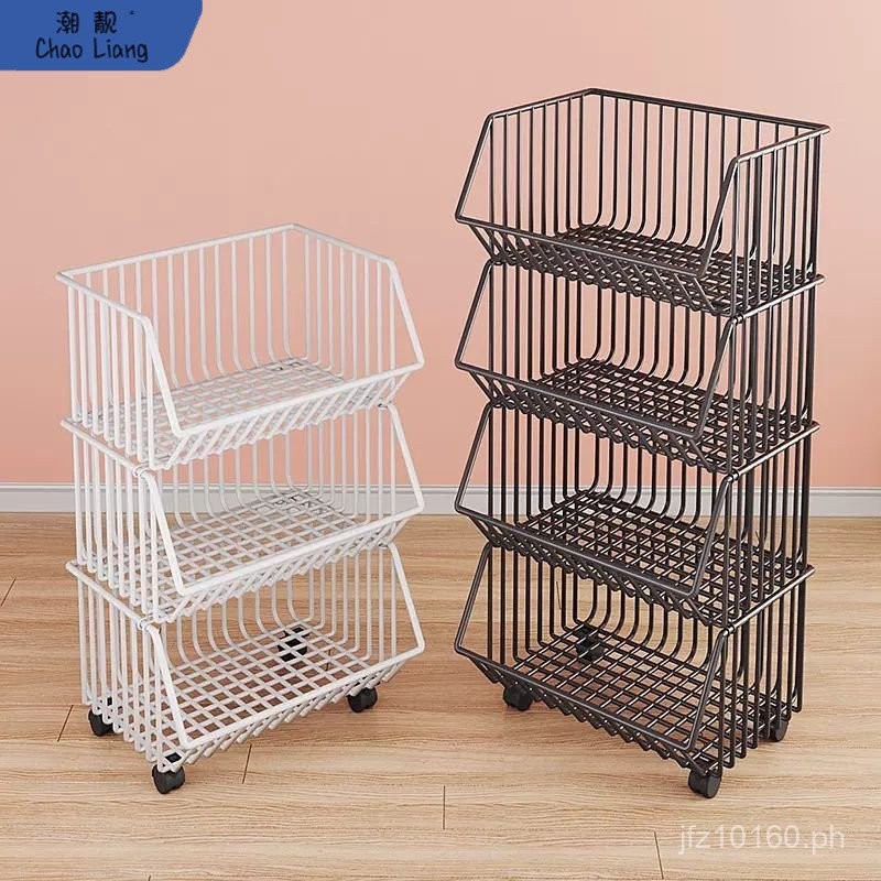 Multi-layer Vegetable Basket Kitchen Snack Movable Storage Fruit and ...