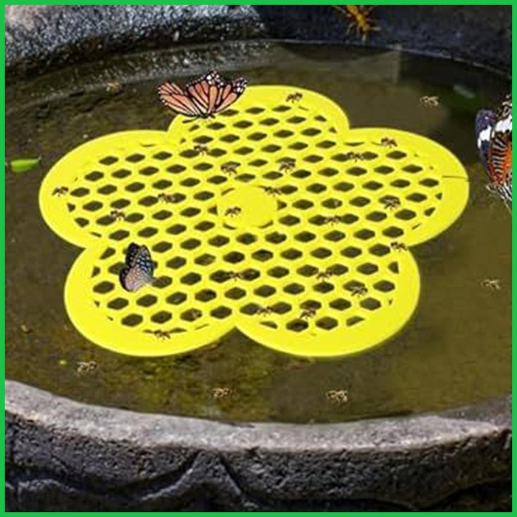 Floating Bee Island Bee Station Feeder Float Flower Shape Bath Tray for ...