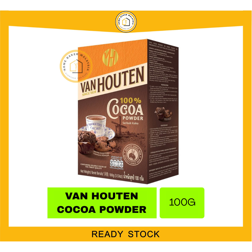 VAN HOUTEN COCOA POWDER 100G - HOME BAKER | Shopee Philippines