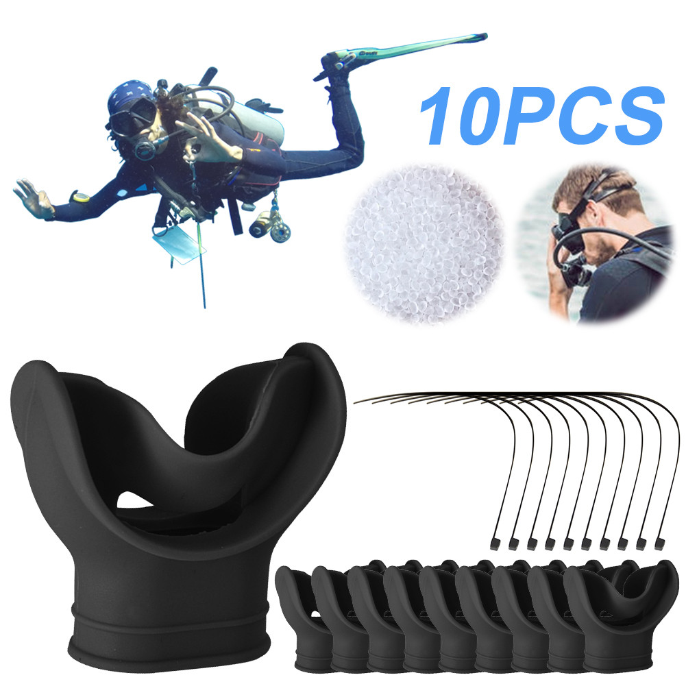 10Pcs Scuba Diving Second Stage Silicone Mouthpiece Bite Octopus Holder ...