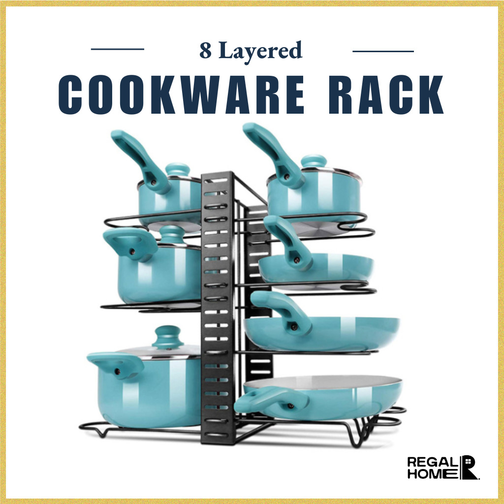 Pan Pot Multi-Function Rack Organizer Convenient Portable Cookware ...