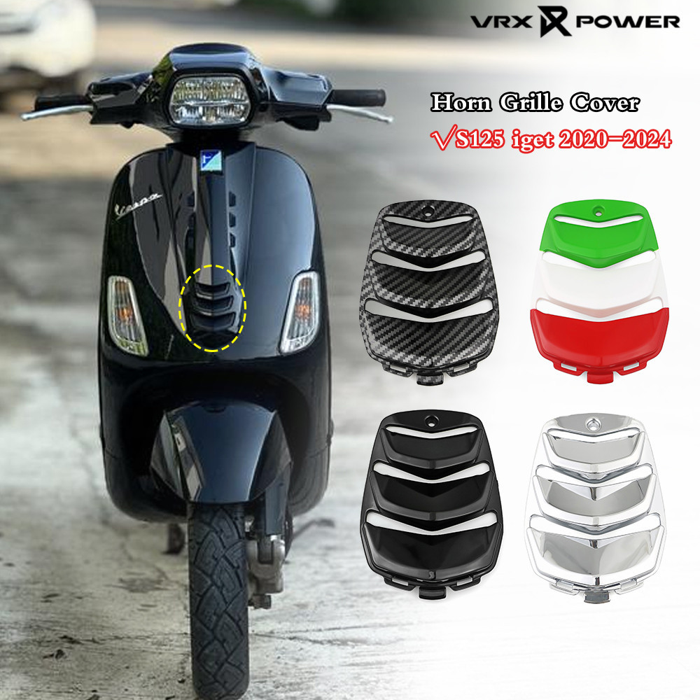 Motorcycle Horn Cover Chrome Front Integration Trumpet Grille Set Cover For  new Vespa S125 i-Get