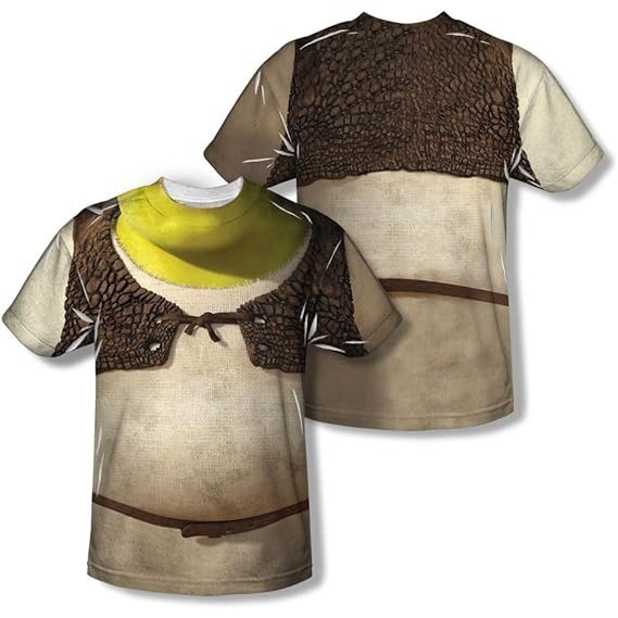Ready to Stock!! Casual Harajuku Gotham Son Shrek Pattern Short-sleeved ...