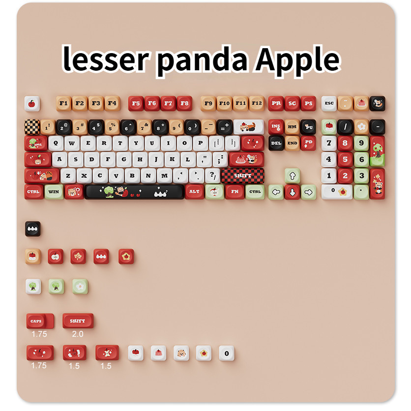 lesser panda Apple Keycap OQO Cute pairing DIY Customization Mechanical ...