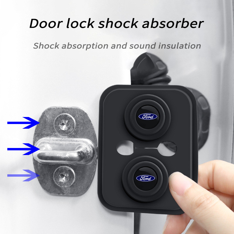 Ford Car Door Lock Pad - Shock-Absorbing Pad Protective Silicone Cover ...