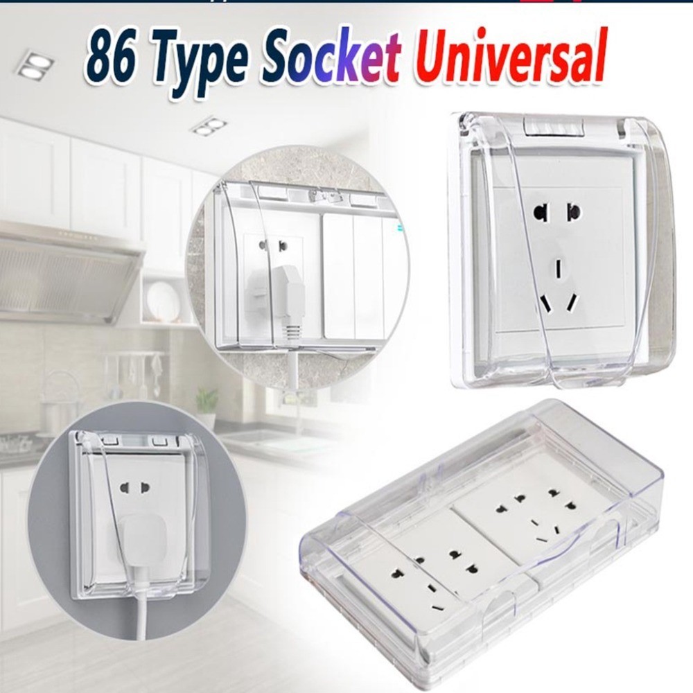 86 Type Self-adhesive Socket Waterproof Moisture-proof Box Nail-free ...