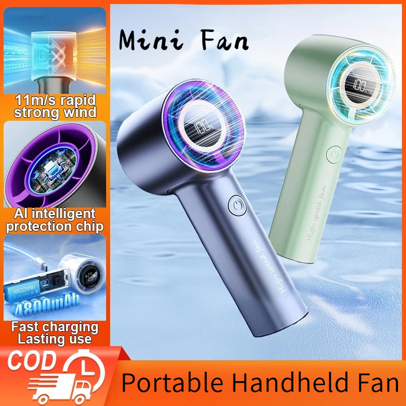 6000mAh Portable 100 Speeds Adjustable 150000RPM High Speed Small Fan ...