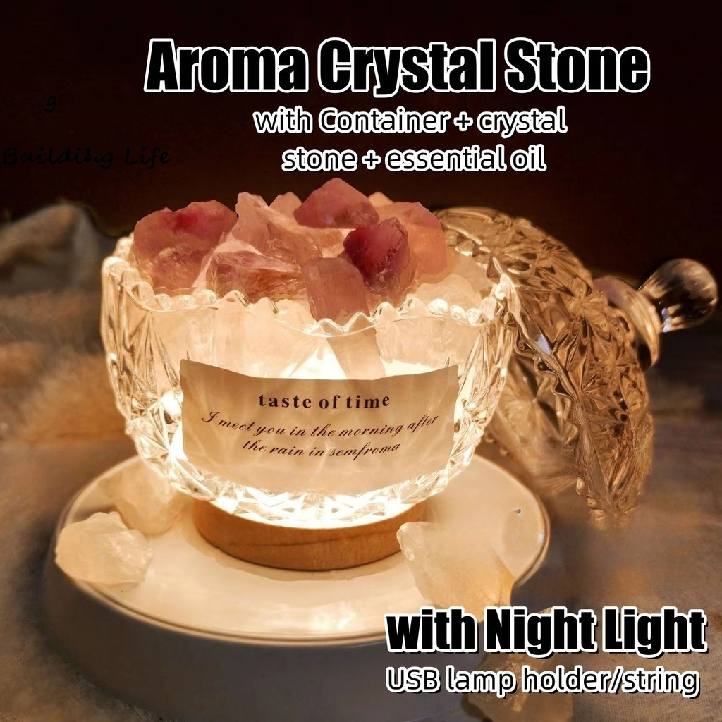 Natural Crystal Stone Diffuser Fragrance Essential Oil Home Diffuser ...