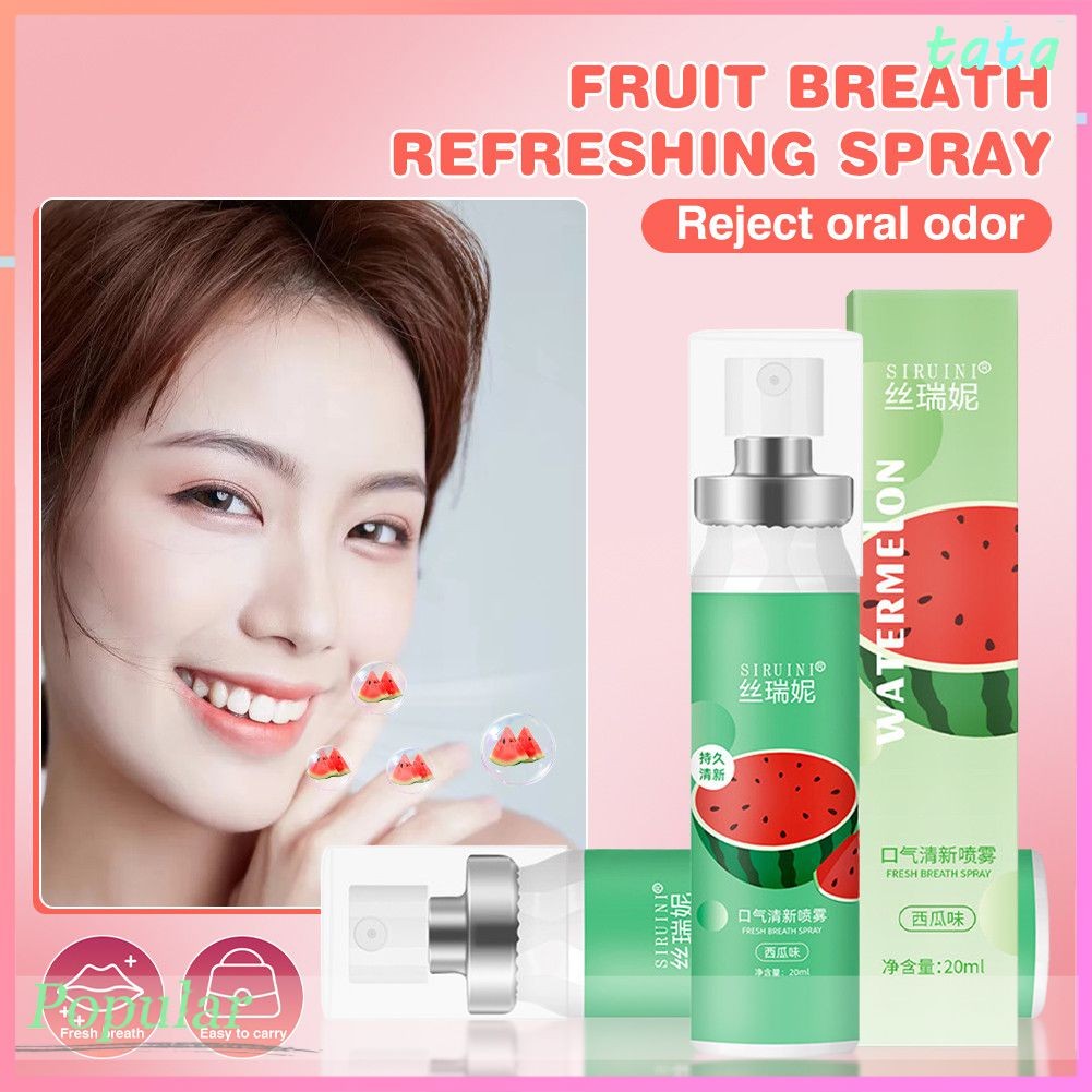 Siruini Fresh Fruit Flavor Oral Spray Lasting Fresh To Remove Halitosis