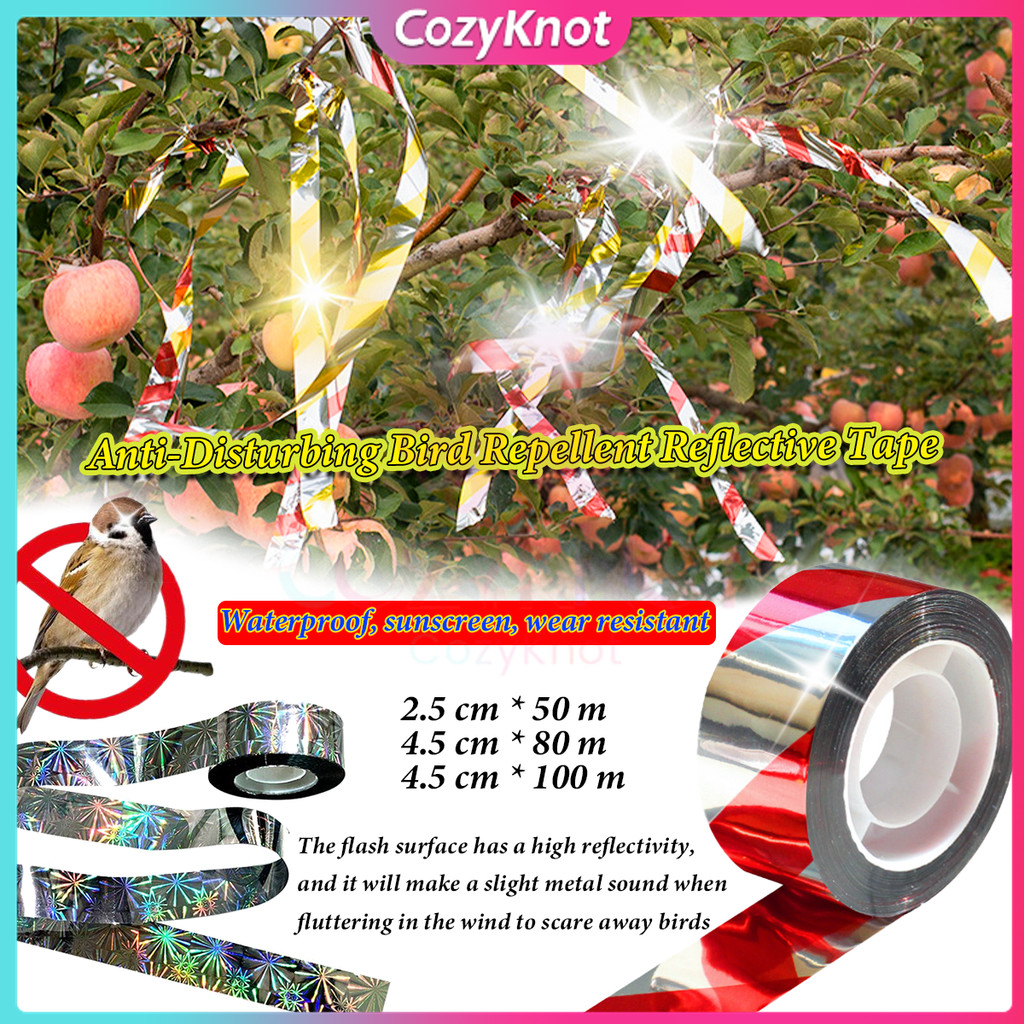 CKT 50m/80m/100m Anti Bird Ribbon Flashing Reflective Bird Repellent ...
