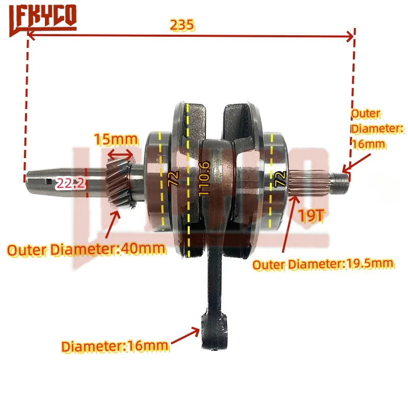 Motorcycle for CG250 Air Cooled Crankshaft Connection Rod Engine