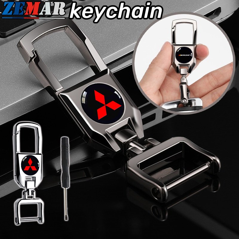 【Mitsubishi】Car Metal Keychain Motorcycle Key Chain Key Holder Car ...