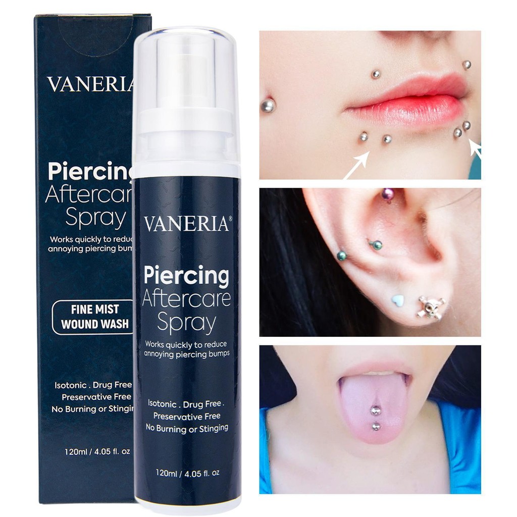 Piercing Fine Mist Spray Wound Wash Bump Removal Ear Piercing Cleaner ...
