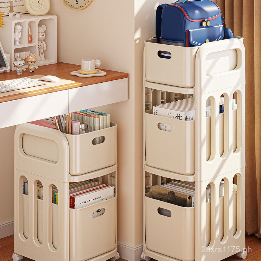 Storage Cabinet Organizer Small Cart for Books Student Movable Under ...