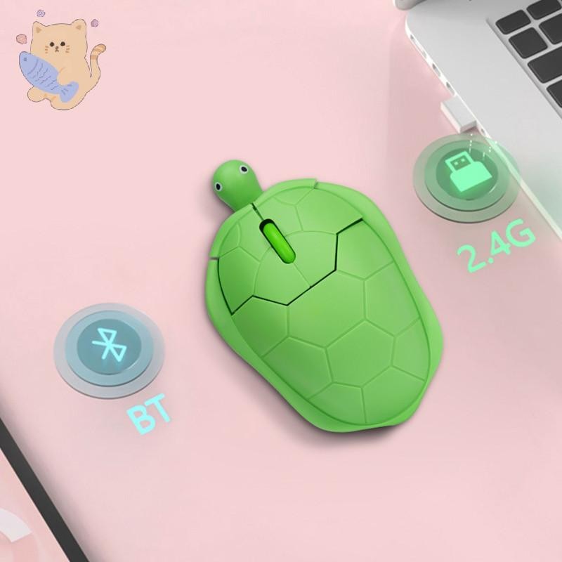 Animal Turtle Shape Cute Turtle Design Silent Wireless Mouse Battery ...